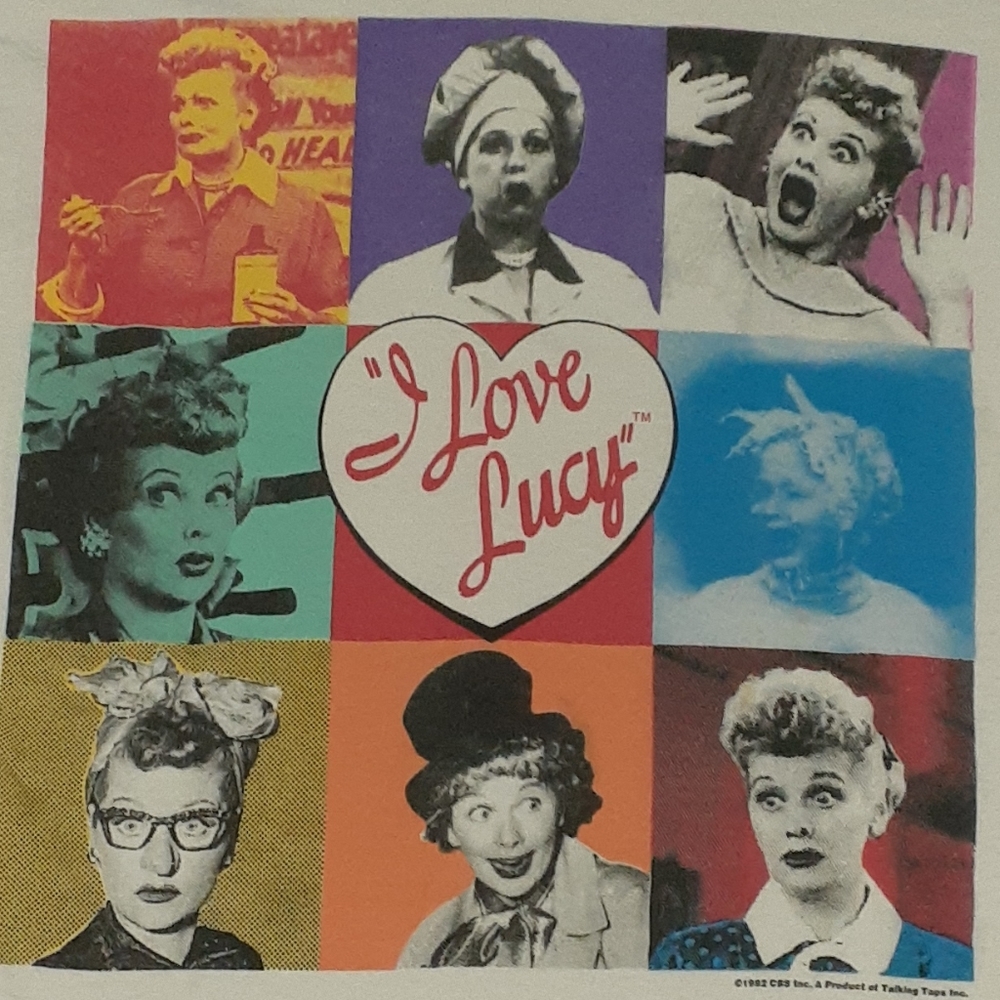1992 I Love Lucy Art Print Vintage Shirt Tee 90s Single Line Stitch